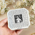 Custom Vintage Photo Jewelry Dish Mother Day Gift - Personalised Trinket Tray Gift for Mom