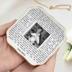 Custom Vintage Photo Jewelry Dish Mother Day Gift - Personalised Trinket Tray Gift for Mom