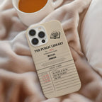 Custom Library Card Phone Case - Personalized Hard Phone Case, Dual Layer Shockproof Drop Protection
