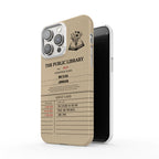 Custom Library Card Phone Case - Personalized Hard Phone Case, Dual Layer Shockproof Drop Protection