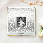 Custom Vintage Photo Jewelry Dish Mother Day Gift - Personalised Trinket Tray Gift for Mom