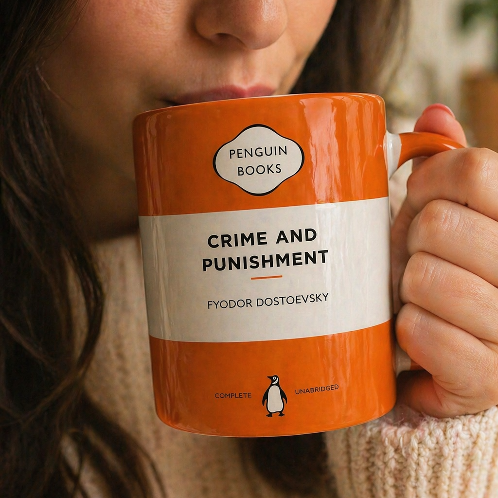 Custom Classic Penguin Book Accent Two-tone Mug - Personalized Two-tone Mug