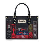 Custom Gothic Classic Book Spines Leather Handbag & Leather Wallet Collection - Personalized Bookish Handbag for Book Lovers