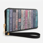 Custom Agatha Christie Classic Book Spines Leather Handbag & Leather Wallet Collection - Personalized Bookish Handbag for Book Lovers