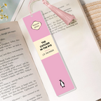 Custom Cover Penguin Book Bookmark For Book Lovers - Custom Acrylic Bookmark With Tassel