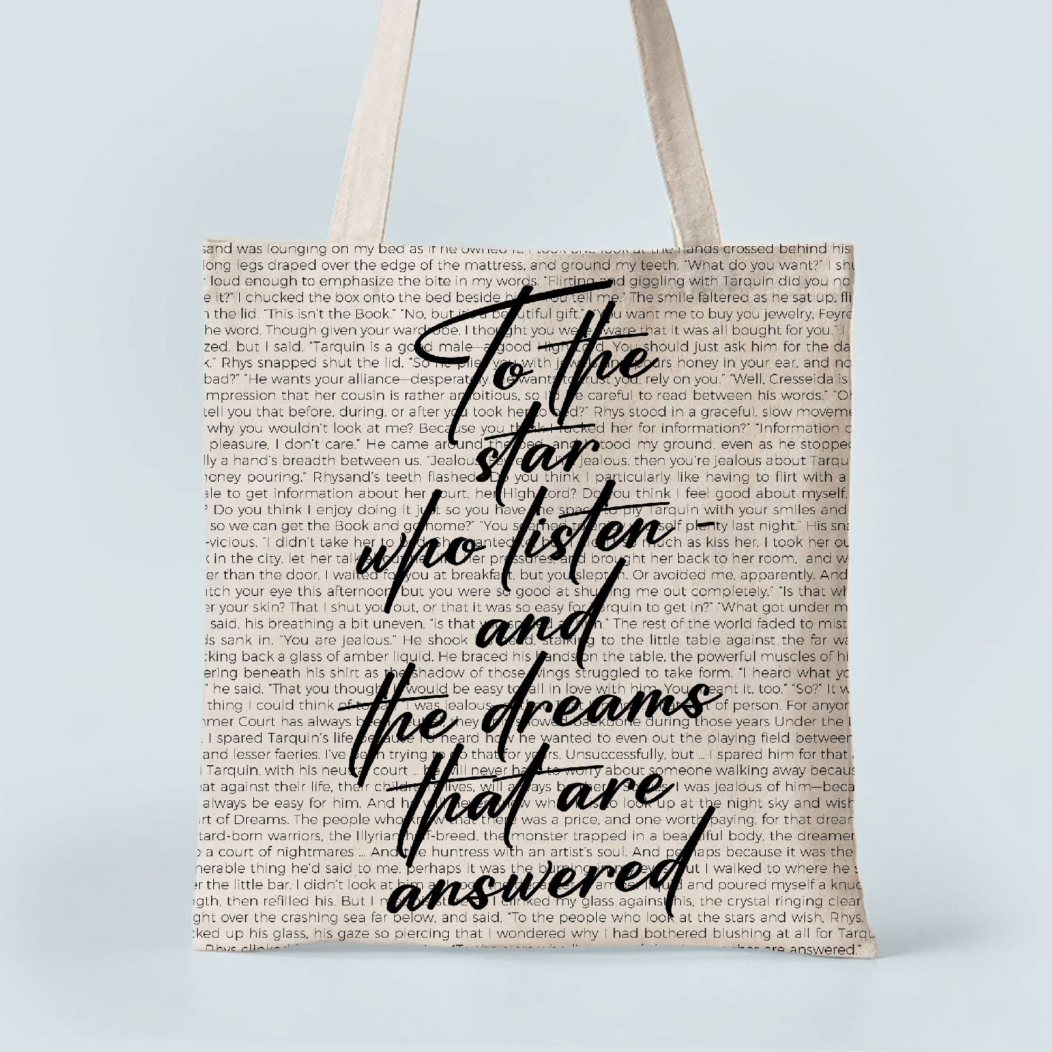To The Stars Who Listen Tote Bag - Lightweight Reusable Grocery Shopping Cloth Bags With Zip