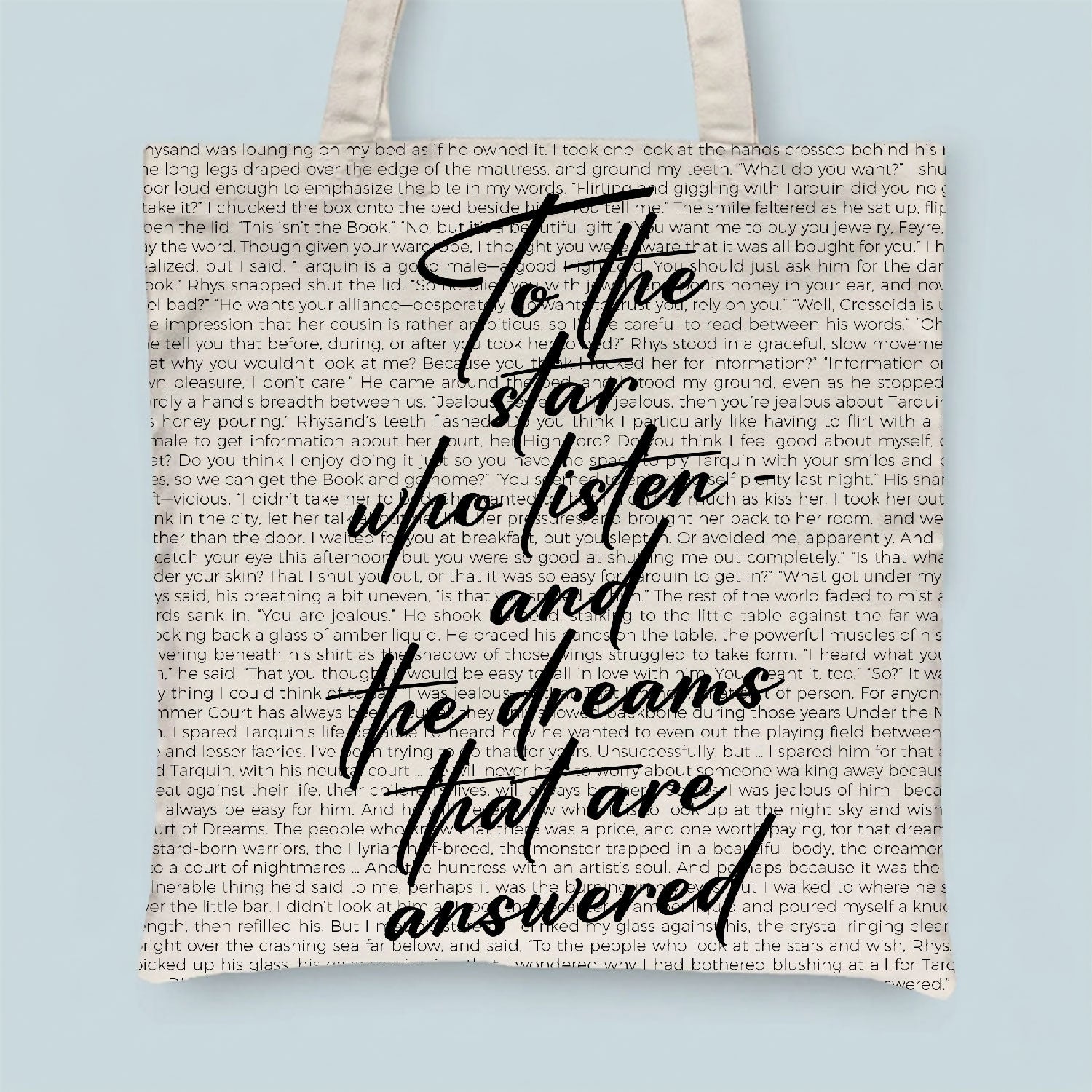 To The Stars Who Listen Tote Bag - Lightweight Reusable Grocery Shopping Cloth Bags With Zip