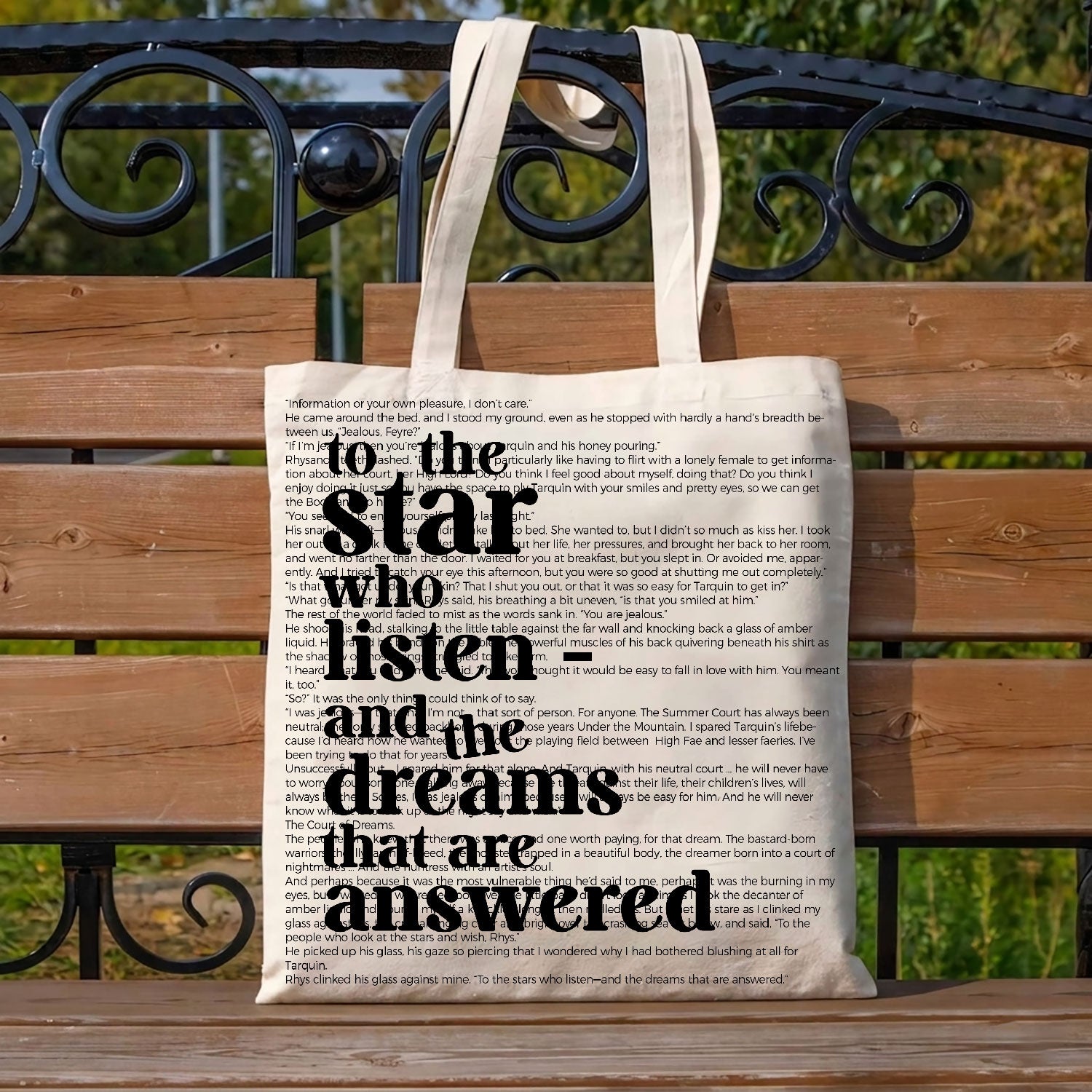 To The Stars Who Listen Tote Bag - Lightweight Reusable Grocery Shopping Cloth Bags With Zip