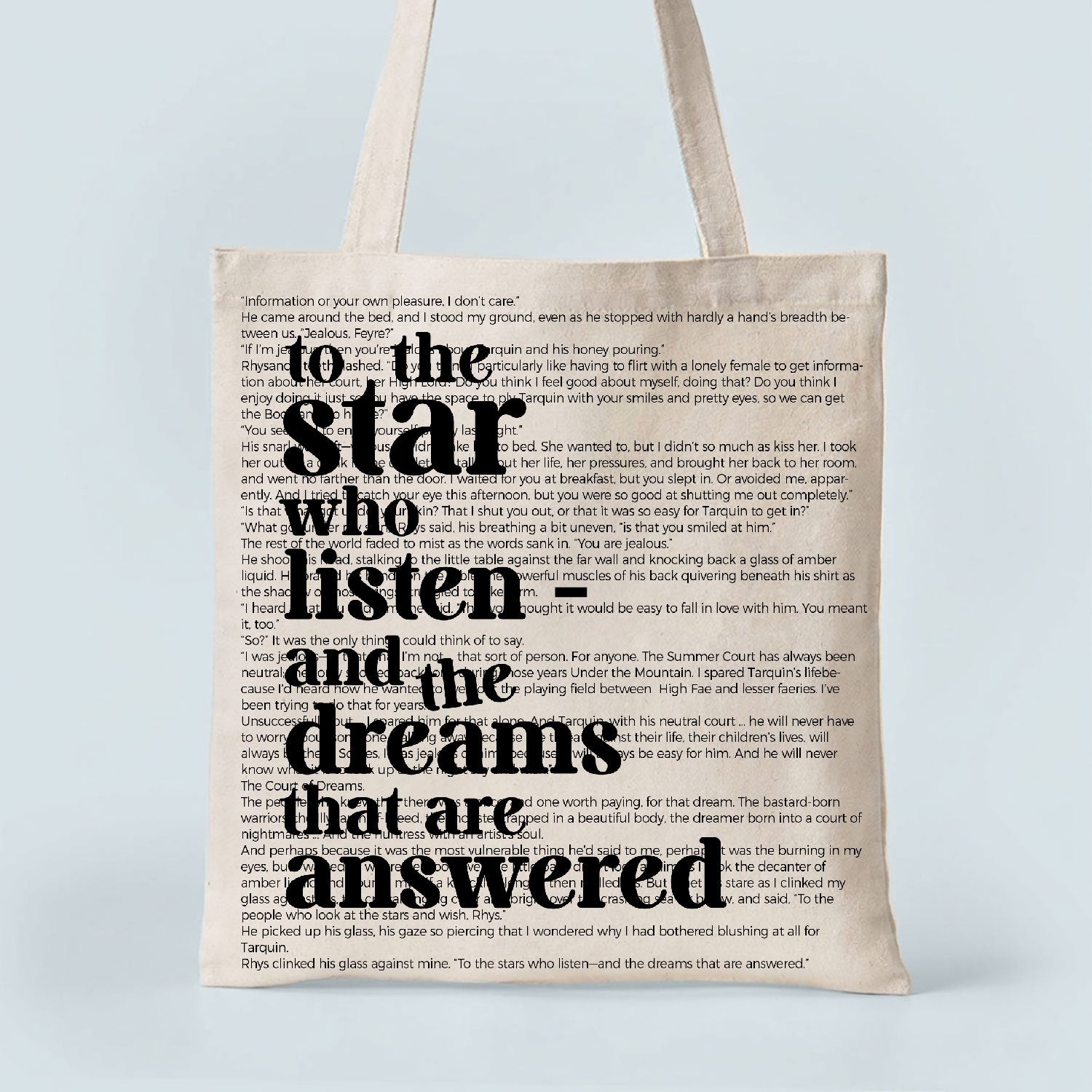 To The Stars Who Listen Tote Bag - Lightweight Reusable Grocery Shopping Cloth Bags With Zip