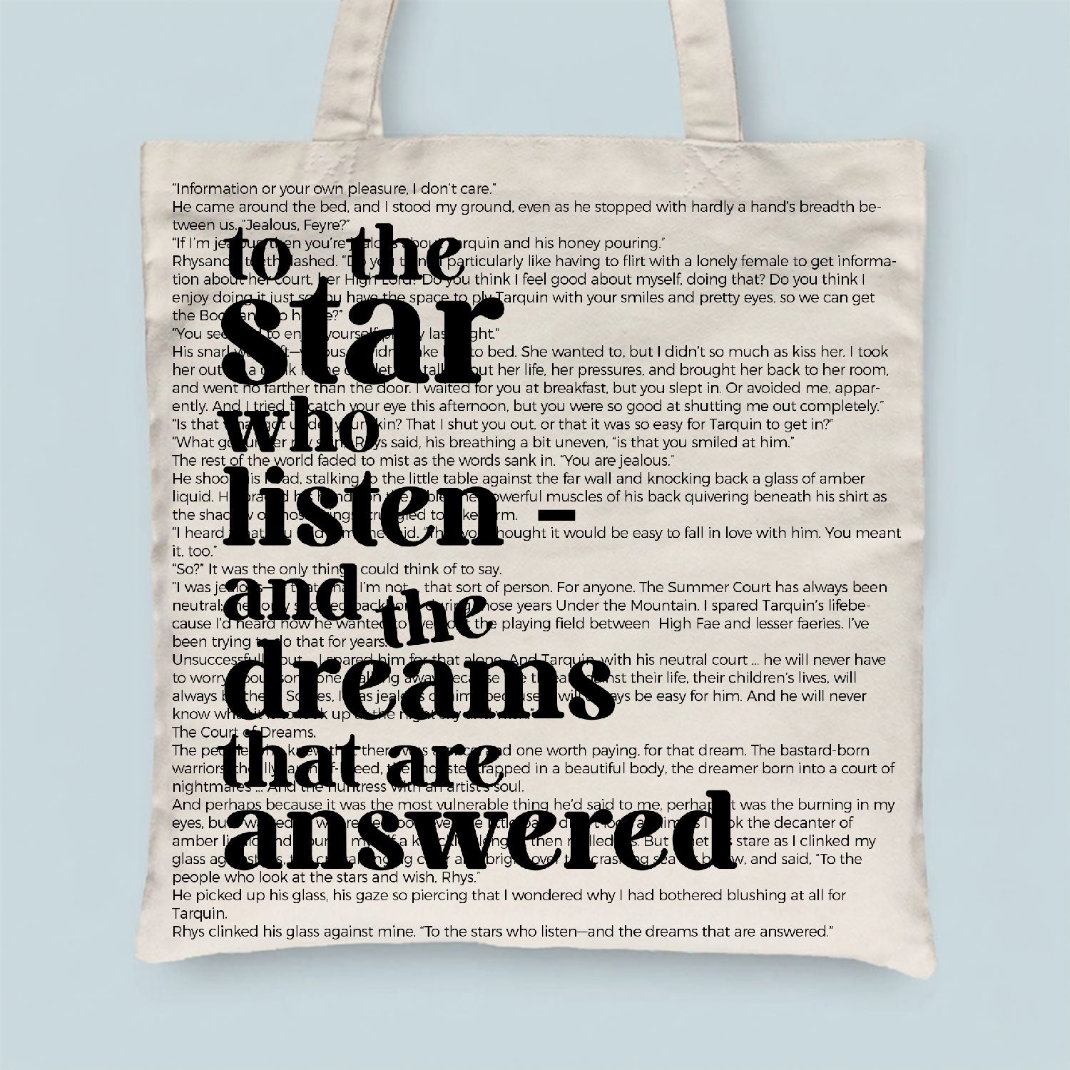 To The Stars Who Listen Tote Bag - Lightweight Reusable Grocery Shopping Cloth Bags With Zip