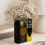 Edgar Allen Poe Book Spines Art Ceramic Book Vase - Horror Book Spines Bookish Decor - Unique Gift for Book Lovers