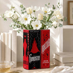 Gothic Classic Book Spines Art Ceramic Book Vase - Dark Literature Book Spines Bookish Decor - Unique Gift for Book Lovers