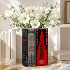 Vampire Classic Book Spines Art Ceramic Book Vase - Horror Book Spines Bookish Decor - Unique Gift for Book Lovers