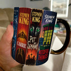 Stephen King Horror Book Spines Accent Two-tone Mug - Bookish Two-tone Mug Gift - Unique Gift for Book Lovers