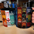 Stephen King Horror Book Spines Accent Two-tone Mug - Bookish Two-tone Mug Gift - Unique Gift for Book Lovers