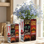 Stephen King Classic Book Spines Art Ceramic Book Vase - Horror Book Spines Bookish Decor - Unique Gift for Book Lovers