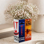 Stephen King Classic Book Spines Art Ceramic Book Vase - Horror Book Spines Bookish Decor - Unique Gift for Book Lovers