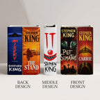 Stephen King Classic Book Spines Art Ceramic Book Vase - Horror Book Spines Bookish Decor - Unique Gift for Book Lovers