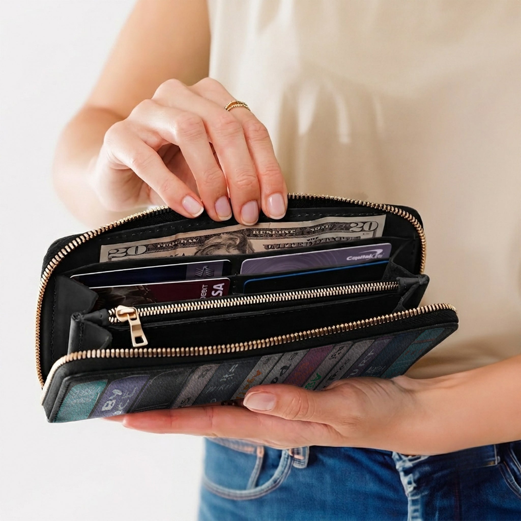 Custom Agatha Christie Classic Book Spines Leather Handbag & Leather Wallet Collection - Personalized Bookish Handbag for Book Lovers