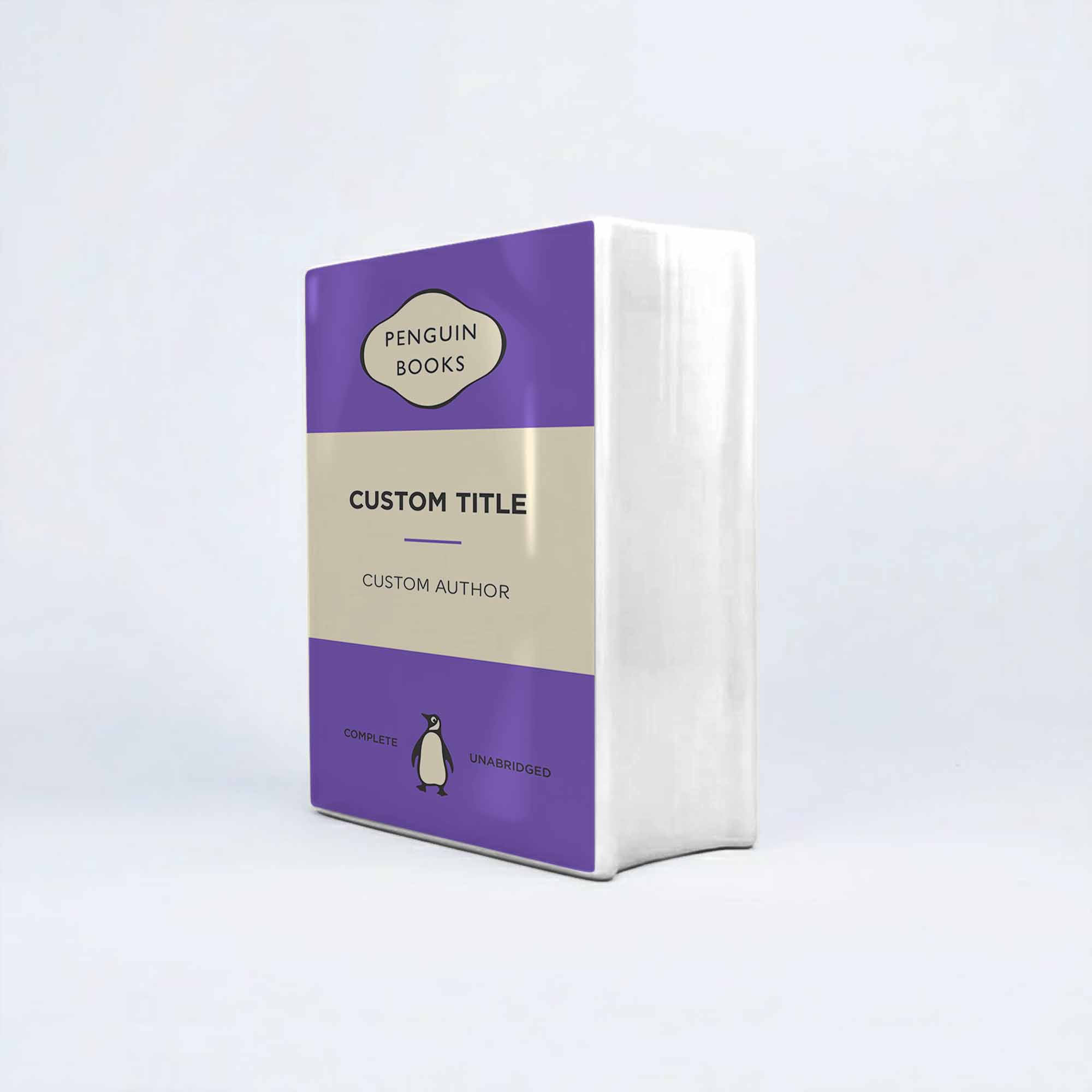 Custom Classic Penguin Book Vase