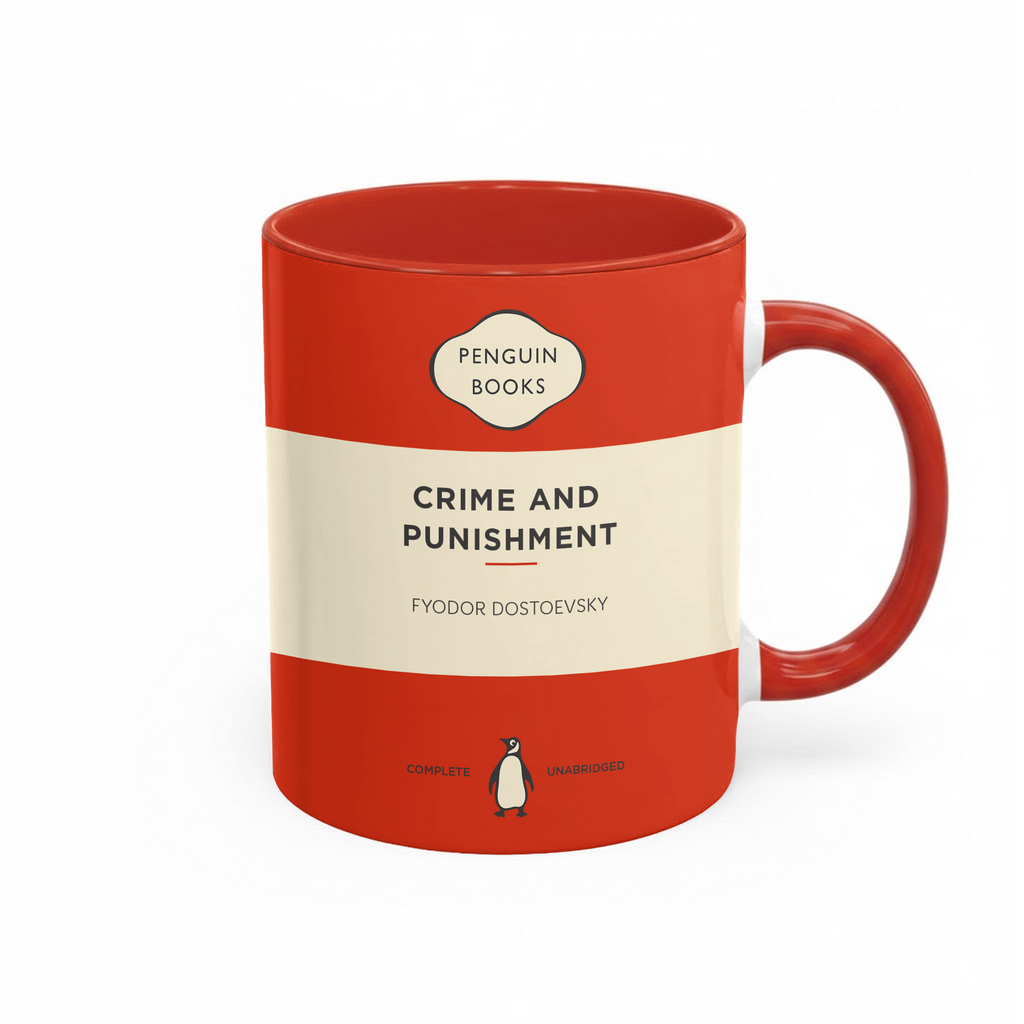 Custom Classic Penguin Book Accent Two-tone Mug - Personalized Two-tone Mug