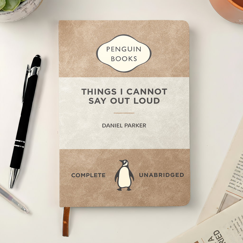 Funny Sarcastic Penguin Journal - Personalized Leather Journal