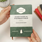 Funny Sarcastic Penguin Journal - Personalized Leather Journal