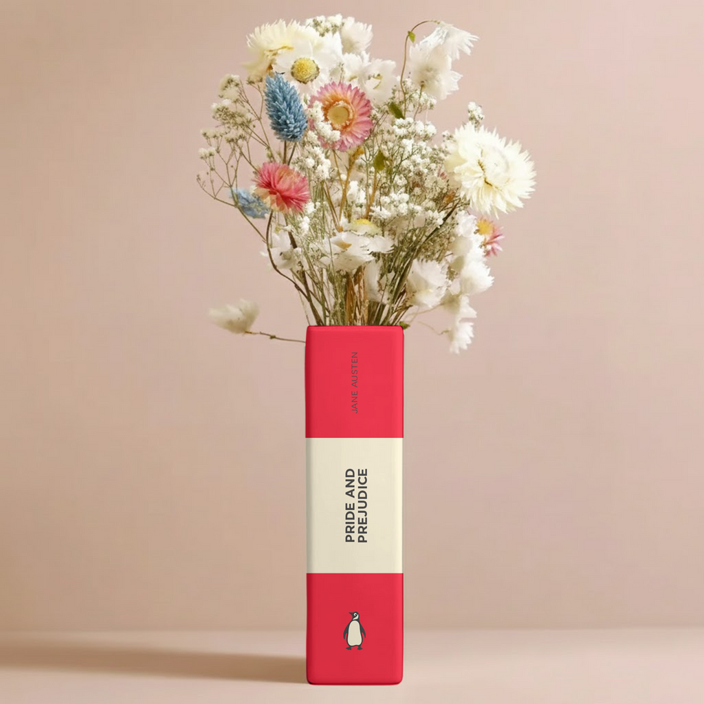 Custom Classic Penguin Book Vase