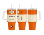Custom Classic Penguin Book 40oz Tumbler Straw Lid and Handle - Personalized Literary-Themed Tumbler